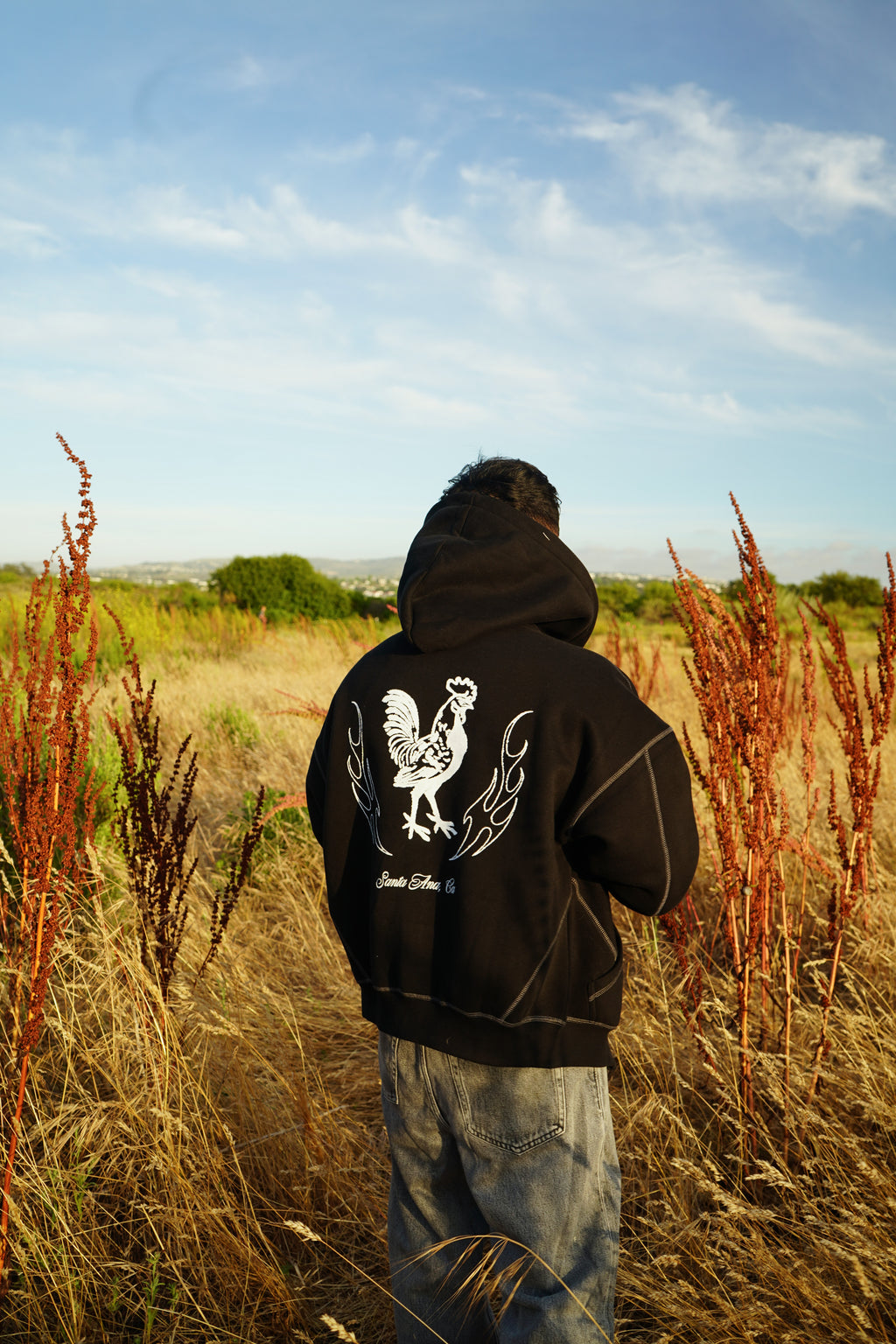 Gallo de Santa Ana Boxy Zip Up Hoodies