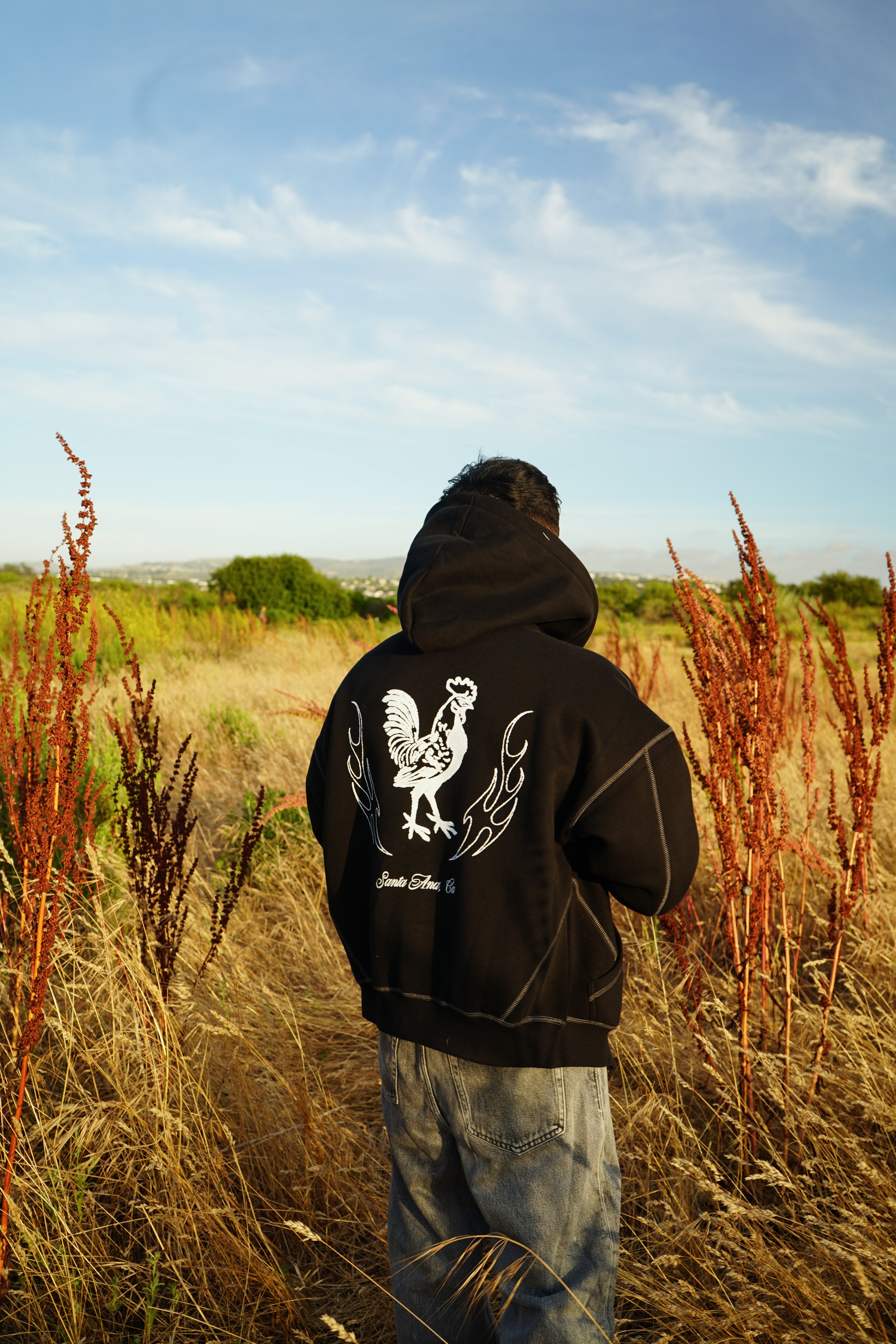 Gallo de Santa Ana Boxy Zip Up Hoodies