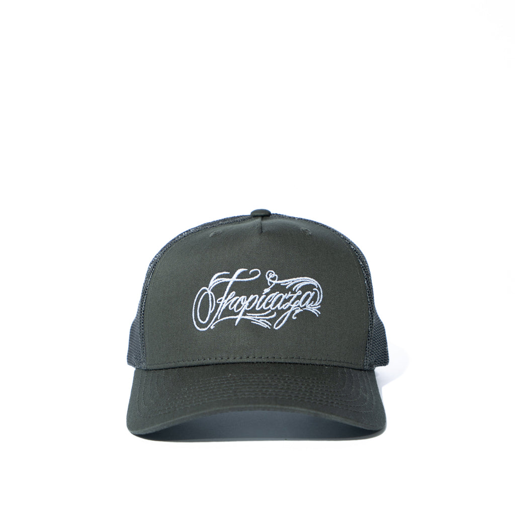 Tropicaza Trucker Hat: Olive Green
